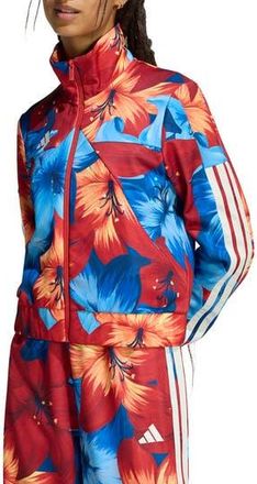 adidas x Farm Rio Track Jacket in Light Blue/Red/Cream White at Nordstrom Rack, Size X-Small
