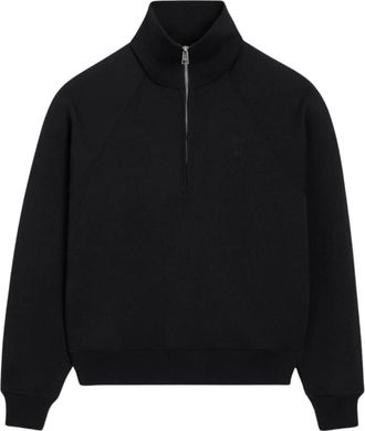 Ami Dames, Sweatshirts & Hoodies, Zwart, Maat: M Katoen