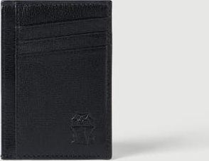 Brunello Cucinelli Brushed leather card holder in Black at Nordstrom
