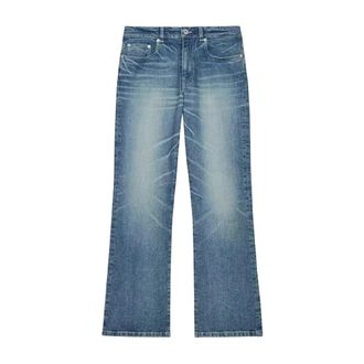 Kenzo Blauwe Cropped Fit Jeans met Distressed Effect - Dames - Cropped Jeans - Blauw - W26 - Katoen - Jeans