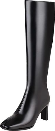 Generic Fly Boots Size 6 Wide fit Ankle Boots for Women Women Mid Calf Boots Autumn And Winter Fashion Solid Color Simple Comfortable Thick Bottom Back Zipper