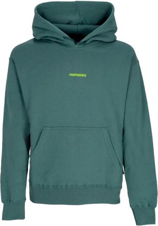 PROPAGANDA Bos Hoodie met Ribdetails - Heren - Hoodies - Groen - XL - Katoen - Hoodies & sweatvesten