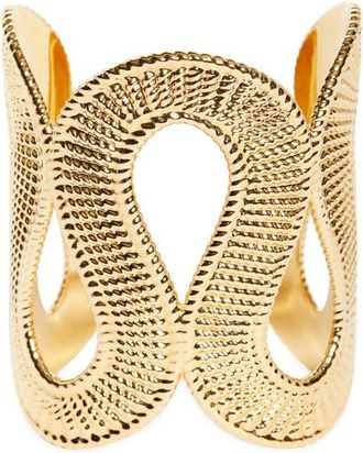 Carolina Herrera Geometric Cuff Bracelet in Gold at Nordstrom