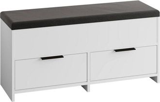 Dmora Scarpiera Tapah, Mobile portascarpe, Armadio da ingresso multiuso, Mobiletto per calzature, 106x34 h50 cm, Bianco - Dmora