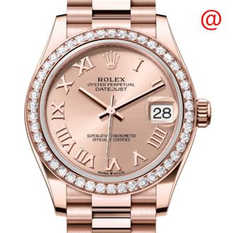 Rolex Datejust Automatic Chronometer Diamond Rose Gold Dial Ladies Watch M278285RBR-0029
