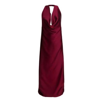 Semper Kleedjes, Dames, Rood, XS, Polyester, Uitlopende Jurk