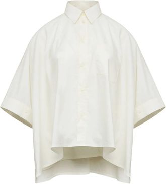 Maison Margiela Blouse met korte mouwen en zak - Beige
