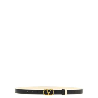 Valentino Garavani Belts, female, Black, Size: 75 CM Reversible VLogo Signature Belt