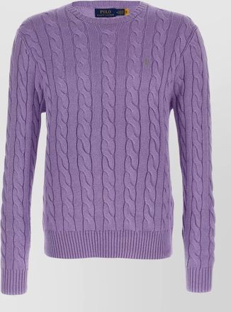 Polo Ralph Lauren braided cotton crewneck sweater