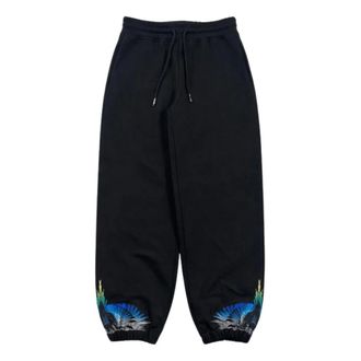 Marcelo Burlon Trousers - male - Marcelo Burlon - Sweatpants - Black - 8 Y - Kids