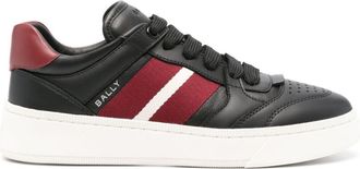 Bally logo-debossed leather sneakers - women - Leather - 37 - Black