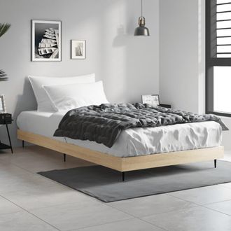 vidaXL Estructura De Cama Sin Colch&oacute;n Madera Roble Sonoma 100x200 Cm Vidaxl