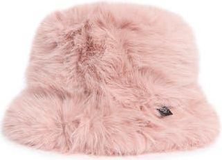 Nanette Lepore Faux Fur Bucket Hat in Blush at Nordstrom Rack