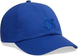 Vilebrequin Solid Cap Schildpad Borduurwerk - unisex - Petten - Blauw - ONE Size - Katoen - Accessoires
