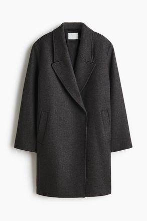 H&M Oversized Mantel aus Wollmix - Grau