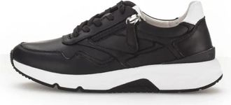 Gabor Rolling Soft Sneaker Zwart - Dames - Sneakers - Zwart - 42 1/2 EU - Leer - Schoenen