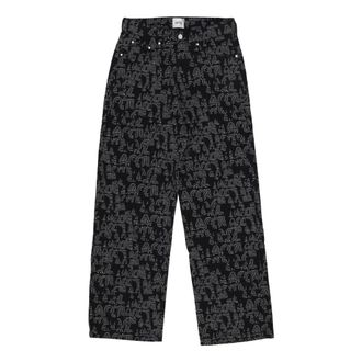 Arte Broeken, Heren, Zwart, W30, Katoen, Allover Logo Pant