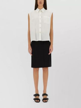 Helmut Lang belted back sleeveless shirt apex detail