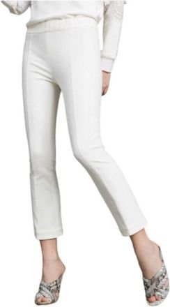 Twinset Cropped Broeken - Dames - Vrijetijds broeken - Wit - S - Broeken