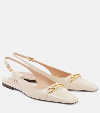 Tom Ford Patent leather slingback flats