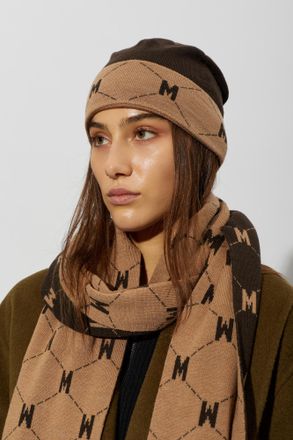 Moschino Wool Beanie With Logo, Unisex, Black