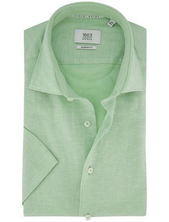 Eterna Katoenen linnen mint groen overhemd Eterna 1863 Modern Fit