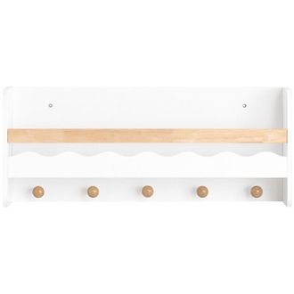 SoBuy Librer&iacute;a Infantil De Pared Estanter&iacute;a Para Ni&ntilde;os Con 1 Estante Y 5 Ganchos 73 X 15 X 30 Cm Kmb78-w Sobuy Es