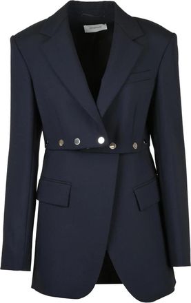 Sportmax Editore Jacket - Dames - Blazers - Blauw - 3XS - Wol - Jassen