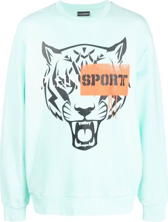 Plein Sport Felpa con stampa tigre - Verde