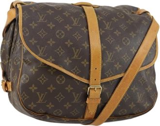 Louis Vuitton Saumur Monogram Canvas Brown Canvas Handbag (Pre-Owned)