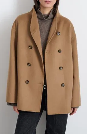 Alex Mill Sophia Wool Blend Coat in Camel at Nordstrom Rack, Size X-Large