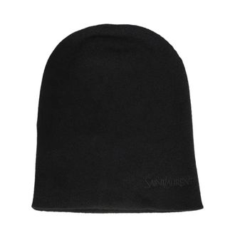 Saint Laurent Womens Cashmere Logo Beanie, Size Small