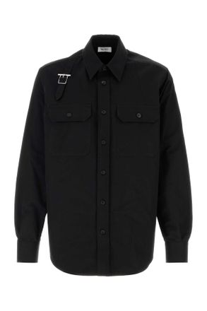 Alexander McQueen Alexander Mcqueen Black Poplin Shirt