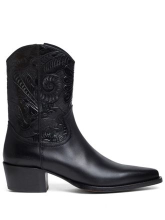 Dsquared2 leather boots - men - Rubber/CALFSKIN/CALFSKIN/Leather - 42 - Black