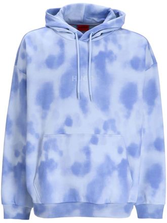 HUGO BOSS Felpa Dolta con fantasia tie dye - Blu