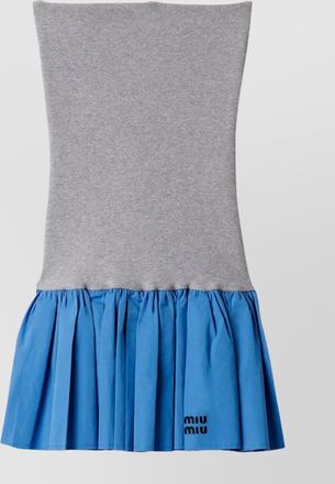 Miu Miu cashmere two tone ribbed pleated mini skirt