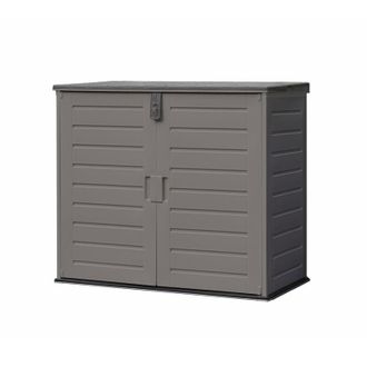 Wasabi Armario Exterior Resina 1170l - 140x82x124cm - Incluye Suelo - Puerta Doble