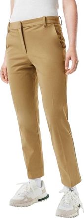 Lacoste Dames/Katoenmix Regular Chinos (Tan)