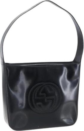 Gucci Pre-owned Shoulder Bags, female, Black, Size: ONE SIZE Pre-owned Coated Canvas Shoulder Bag