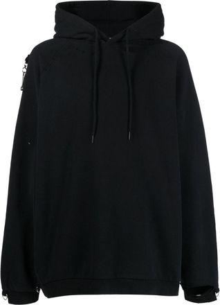 Raf Simons artwork-print cotton hoodie - unisex - Cotton - L - Black