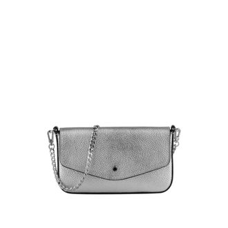 Pourchet Tassen, Dames, Grijs, ONE Size, Leer, Le Club Clutch