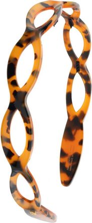 Alexandre de Paris Techno Cutout Acetate Headband in Orange at Nordstrom