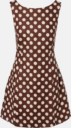 Faithfull The Brand Lydie polka-dot linen minidress