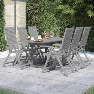vidaXL Furniture Limited - Juego De Comedor Para Jard&iacute;n 7 Piezas Madera