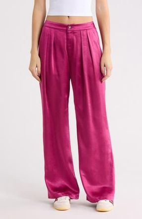 Wishlist Satin Wide Leg Pants in Fuchsia at Nordstrom Rack, Size X-Large