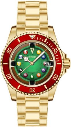 Invicta Pro Diver 50522 Heren Horloge - Quartz Uurwerk - Roestvrij Staal met groene Wijzerplaat - 40mm