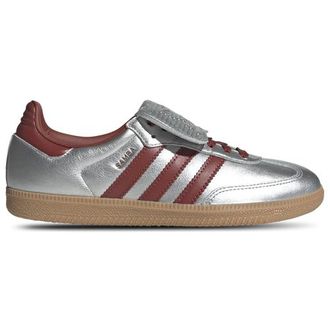 adidas Womens adidas Originals Samba Long Tongue - Shoes Gum/Preloved Ruby/Silver Metallic Size 10.0