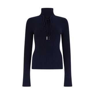 Iceberg Jersey de cuello perkins - Knitwear - Mujer - Azul - XS
