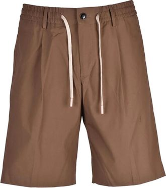 Daniele Alessandrini Brown Cotton Elastane Men Bermuda Shorts