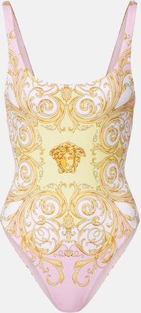Versace Spring Barocco open-back swimsuit